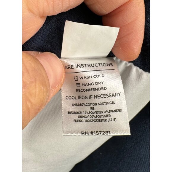 Mizzen + Main York Blue Puffer Quilted Vest Mens Medium Botton Front Jacket XL - Picture 8 of 9